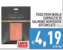 Supermercati Agorà Carpaccio di salmone norvegese affumicato offerta