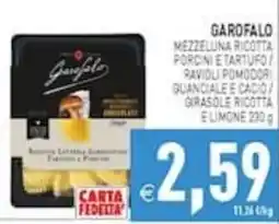 Supermercati Agorà Garofalo Mezzeluna Ricotta Porcini e Tartufo offerta