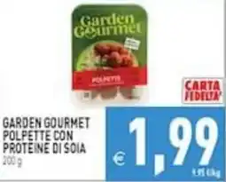 Supermercati Agorà Garden Gourmet polpette con proteine di soia offerta