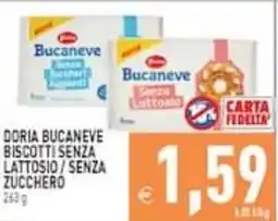 Supermercati Agorà Doria Bucaneve biscotti senza lattosio senza zucchero offerta