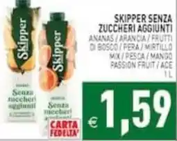 Supermercati Agorà Skipper senza zuccheri aggiunti offerta