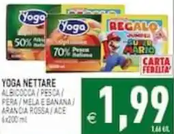 Supermercati Agorà Yoga nettare albicocca / pesca / pera / mela e banana / arancia rossa / ace offerta
