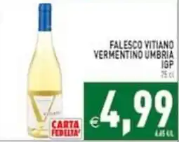 Supermercati Agorà Falesco Vitiano Vermentino Umbria IGP offerta