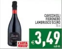 Supermercati Agorà Cavicchioli Fieronero Lambrusco Scuro offerta