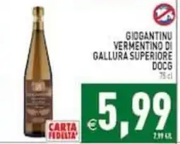 Supermercati Agorà Giodgantinu vermentino di gallura superiore docg offerta