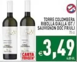 Supermercati Agorà Torre Colombera Ribolla Gialla IGT / Sauvignon DOC Friuli offerta