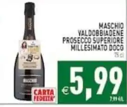 Supermercati Agorà Maschio Valdobbiadene Prosecco Superiore Millesimato D.O.C. offerta