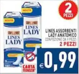 Supermercati Agorà Lines Lady assorbenti offerta