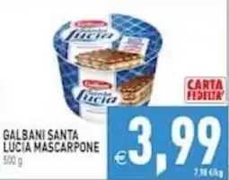 Supermercati Agorà Galbani Santa Lucia Mascarpone offerta