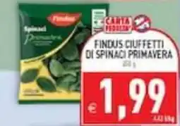 Supermercati Agorà Findus ciffetti di spinaci primavera offerta