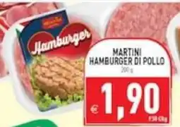 Supermercati Agorà Martini hamburger di pollo offerta