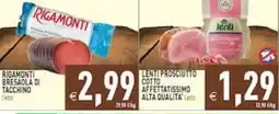 Supermercati Agorà Rigamonti bresaola di tacchino offerta