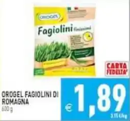 Supermercati Agorà Drogel fagiolini di romagna offerta