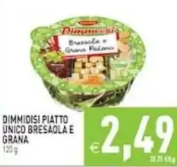 Supermercati Agorà Dimmidis piatto unico bresaola e grana offerta