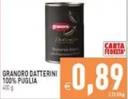Supermercati Agorà Granoro Datterini 100% Puglia offerta