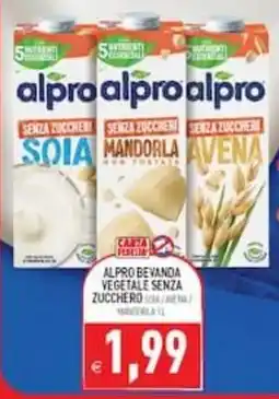 Supermercati Agorà Alpro bevanda vegetale senza zucchero offerta