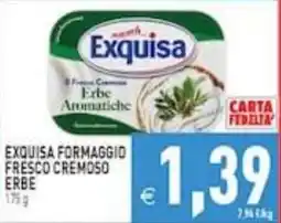 Supermercati Agorà Exquisa formaggio fresco cremoso erbe aromatiche offerta