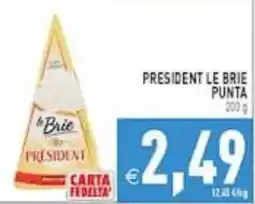 Supermercati Agorà President le brie punta offerta