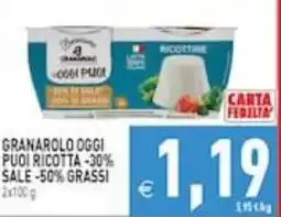 Supermercati Agorà Granarolo oggi puoi ricotta offerta