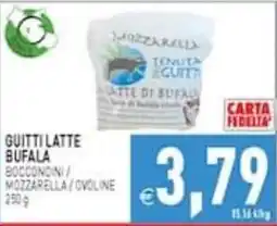 Supermercati Agorà Guilti latte bufala mozzarella ovoline offerta
