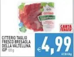 Supermercati Agorà Citterio taglio fresco bresaola della valtellina igp offerta