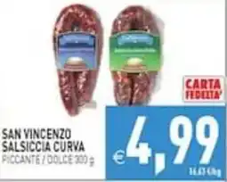 Supermercati Agorà San Vincenzo Salsiccia Curva offerta
