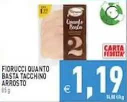 Supermercati Agorà Fiorucci quanto basta tacchino arrosto offerta