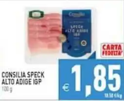 Supermercati Agorà Consilia Speck Alto Adige IGP offerta