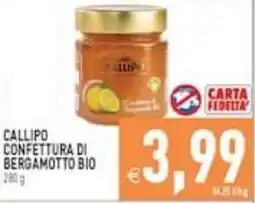 Supermercati Agorà Callipo confettura di bergamotto bio offerta