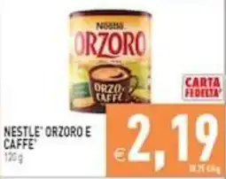 Supermercati Agorà Nestlé Orzoro e Caffè offerta