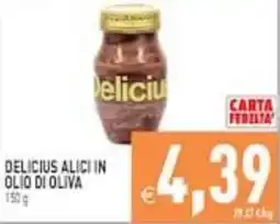 Supermercati Agorà Delicius alici in olio di oliva offerta