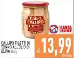 Supermercati Agorà Callipo filetti di tonno all'olio di oliva offerta