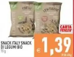 Supermercati Agorà Snack Italy snack di legumi bio offerta