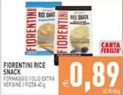 Supermercati Agorà Fiorentini rice snack formaggio / olio extra vergine / pizza offerta