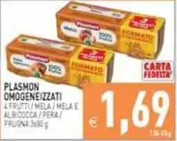 Supermercati Agorà Plasmon omogeneizzati 4 frutti offerta