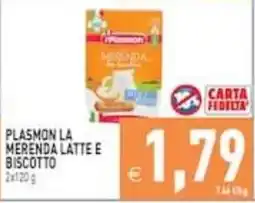 Supermercati Agorà Plasmon la merenda latte e biscotto offerta