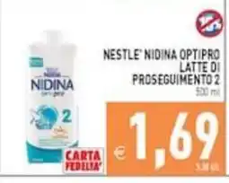Supermercati Agorà Nestlé Nidina Optipro Latte di Proseguimento 2 offerta