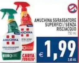 Supermercati Agorà Amuchina sgrassatore superfici senza risciacquo offerta