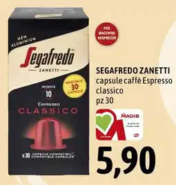 Madis Segafredo Zanetti Espresso Classico offerta