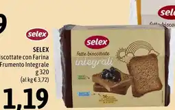 Madis Selex fette biscottate integrali offerta