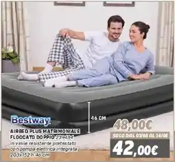 Orizzonte Bestway airbed plus matrimoniale flocato doppio offerta