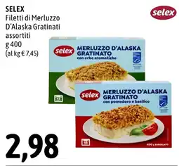Madis SELEX Filetti di Merluzzo D'Alaska Gratinati assortiti offerta