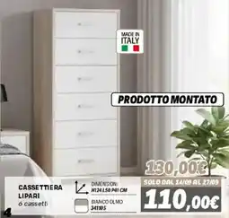 Orizzonte Cassettiera Lipari 6 cassetti offerta