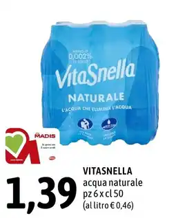 Madis VitaSnella acqua naturale offerta