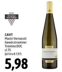 Madis Cavit Mastri Vernacoli Gewürztraminer Trentino DOC offerta