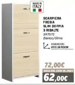 Orizzonte Scarpiera Fresia Slim Doppia 3 Ribalte offerta