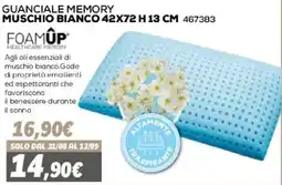 Orizzonte Guanciale memory muschio bianco offerta