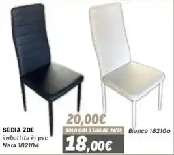 Orizzonte Sedia Zoe imbottita in pvc offerta