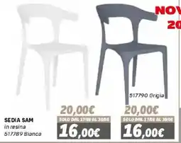 Orizzonte Sedia Sam in resina offerta