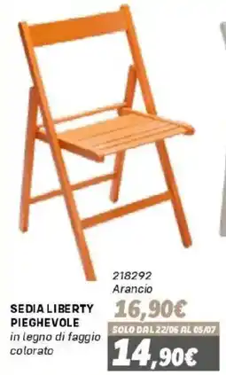 Orizzonte Sedia Liberty pieghevole offerta